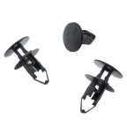 Кліпса кріплення обшивки Renault Dokker (чорна, подвійна, під закрутку, велика) куточка лобового скла / внутрішнього