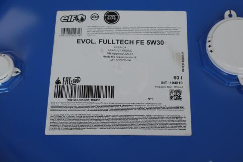 Масло 5W30 Evolution Full-Tech FE (60L) (C4/RN 0720/MB226.51)