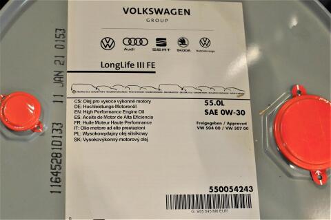 Масло 0W30 LongLife III FE (55L) (VW504.00/507.00)