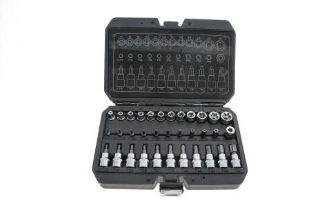 Набір головок 3/8" зі вставками Torx 34 од.