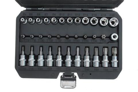 Набір головок 3/8" зі вставками Torx 34 од.