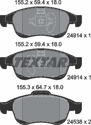 Колодки гальмівні (передні) Renault Fluence/Megane/Scenic 08- (Teves) Q+