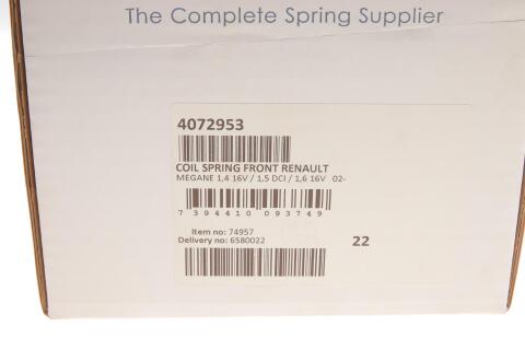 Пружина (передня) Renault Megane II 1.4 16V/1.5dCi/1.6/1.6 16V/Flex-Fuel 03- (седан/унив/накл.з.ч)