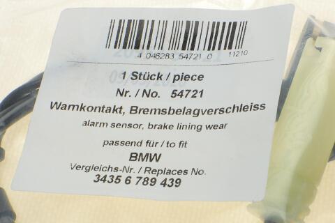Датчик зносу гальмівних колодок (передніх) BMW 1 (E81/E82/E88)/3 (E90/E91) 04-13 (640mm) M47/N45/N47