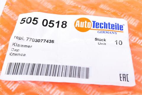 Кліпса кріплення підкрила Renault Trafic/Kangoo/Megane/Clio/Master 80- Dacia Logan/Sandero 04- Кліпса кріплення підкрила Renault Trafic/Kangoo/Megane/Clio/Master 80- Dacia Logan/Sandero 04-