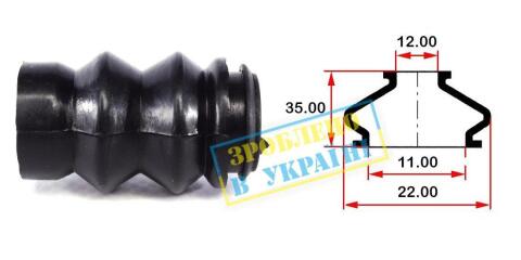 Пильник направляючої супорта MB Sprinter/VW Crafter 06-