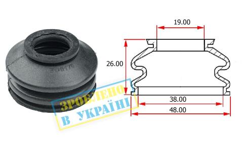 Пильник опори кульової Ford Fusion 13-19 (США) Пильник опори кульової Ford Fusion 13-19 (США)