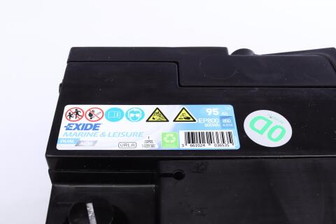 Аккумуляторная батарея 95Ah 850A (353x175x190/+R/B13) (Dual AGM/для водного транспорта)