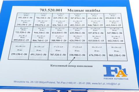 Набор медных шайб (540 шт)