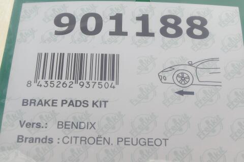 Планка суппорта (переднего) прижимная (к-кт) Citroen BX/ZX/AX 86-97/Peugeot 306/405 91-01 (Bendix)