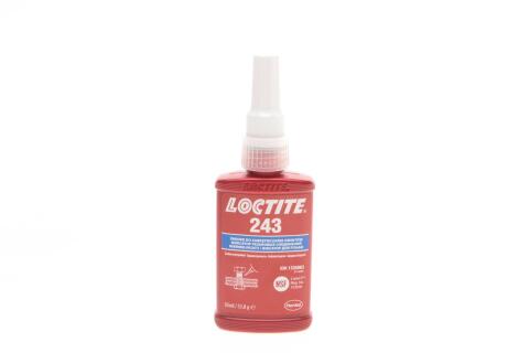 LOCTITE 243, 10ML Фіксатор різьби (синій)(середньої фіксації), макс. діаметр різьби М36