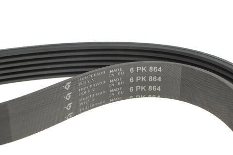 Ремінь генератора Fiat Scudo 1.9D 98-06 (6PK864) Ремінь генератора Fiat Scudo 1.9D 98-06 (6PK864)