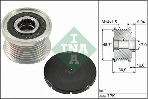 Шкив генератора BMW 3 (E90) 06-11, N43/N54/N55