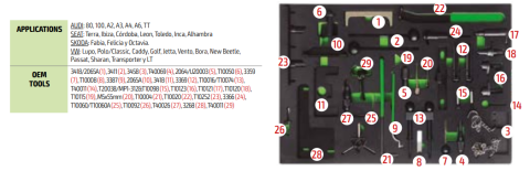 Инструмент регулировки зубчатого ремня Audi 80/100/A4/A6/ Skoda Octavia/VW Caddy/Jetta/Pasat/LT