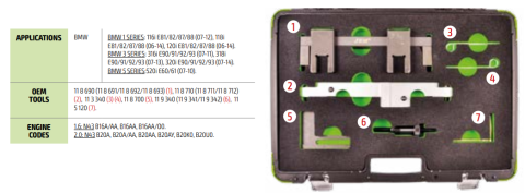 Набір інструментів для блокування бензинових двигунів BMW (N42/N46) 1.6/1.8/2.0