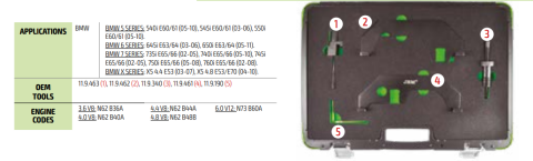 Інструмент для блокування та регулювання розподільного вала для BMW N62/ N73