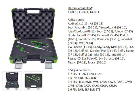 Інструмент регулювання зубчатого ременя VW Caddy 10-15/Skoda/Seat 1.2/1.4/1.6 FSI Інструмент регулювання зубчатого ременя VW Caddy 10-15/Skoda/Seat 1.2/1.4/1.6 FSI