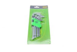 Набор ключей Г-под. Torx с отверстием T10-T50