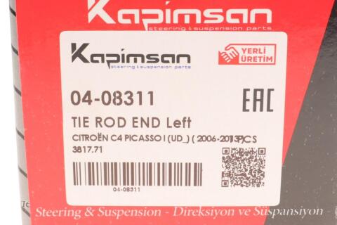 Наконечник тяги рульової (L) Citroen C4 06- (L=120mm) Наконечник тяги рульової (L) Citroen C4 06- (L=120mm)