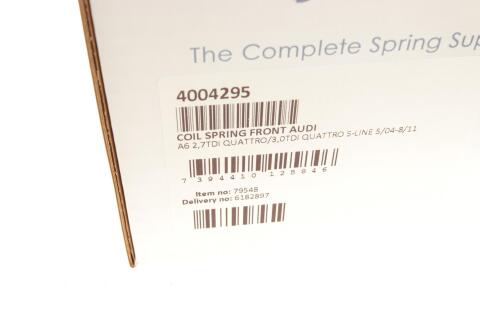 Пружина (передня) Audi A6 2.7-3.0TDI quattro 04-11 (седан/универсал) (S-line) Пружина (передня) Audi A6 2.7-3.0TDI quattro 04-11 (седан/универсал) (S-line)