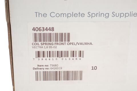 Пружина (передняя) Opel Vectra B 1.6i/1.6i 16V 95-03 (седан/универсал/нах.зад.часть)