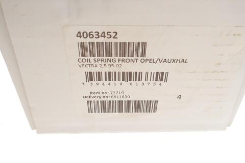 Пружина (передня) Opel Vectra B 2.5i V6/2.6i V6 95-02 (седан/унив./накл.зад.ч.) (без спорт.ход.ч.)