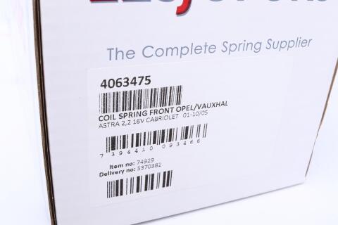 Пружина (передняя) Opel Astra G 1.7СDTI/DTI 16V/2.0DI/DTI 16V 98-09(седан/унив/нак.зад.ч)(с низ.ход)