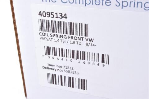 Пружина (передня) VW Passat B8 1.4TSI 4motion/1.6TDI 14- (седан/універсал) (зі станд.ход.частинаю)