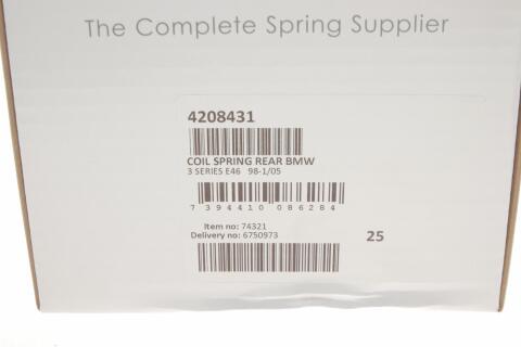 Пружина (задня) BMW 3 (E46) 316i/318d/i/320d/i/323i/325i/xi/328i/330d 98-06 (седан/купе)(з пост.д)