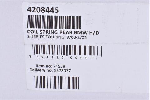 Пружина (задняя) BMW 3 (E46) 330xd/316i/318d/i/320d/i/325i/xi/328i 99-07 (седан/унив)(с пост.д) (HD)