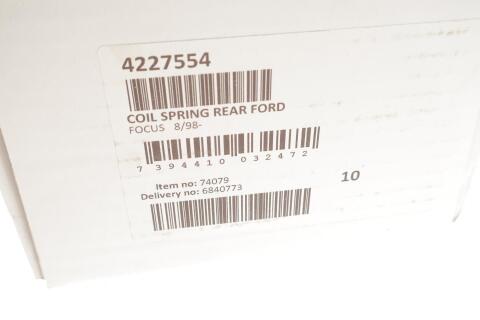 Пружина (задня) Ford Focus 1.4-2.0 16V/1.8DI/TDDi/TDCi 98-04 (седан/нах.зад.частина)
