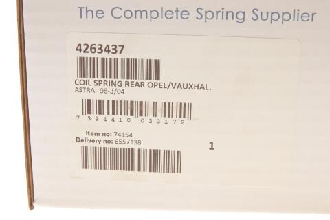 Пружина (задня) Opel Astra G 1.2-2.2 16V/1.7TD/CDTI/1.7-2.2DTI 98-09 (седан/накл.з.ч) (з пост.d)