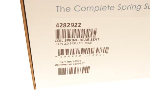 Пружина (задняя) Seat Leon 2.0TFSI/TDI/FSI 05-12 (накл. зад.ч)/Altea 2.0TDI 06- (вэн/со спорт.х.ч)