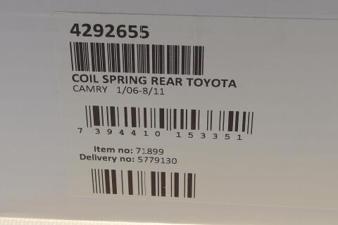 Пружина (задня) Toyota Camry (_V4_) 2.4/3.5 06-11 (седан)