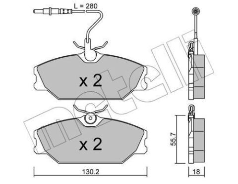 Колодки тормозные (передние) Renault Laguna I 93-01/Megane I 96-03/Safrane 92-00 (с датчиком)