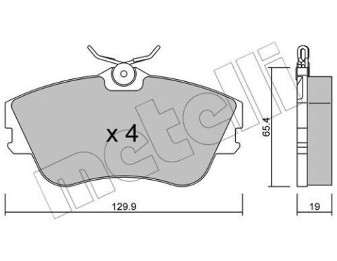 Колодки гальмівні (передні) VW T4 90-03 R15