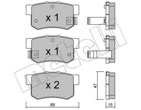 Тормозные колодки (задние) Suzuki SX4/Swift 06-/Honda Accord 91-93/Civic 95-/Fiat Sedici 06-14