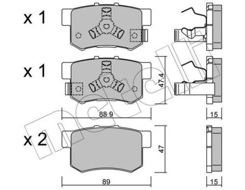 Колодки тормозные (задние) Honda Accord VIII 08-/CR-V II 01-07/CR-V IV 12-/FR-V 04-