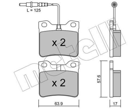Тормозные колодки (задние) MB Vito (W638) TDI 96-03 (+датчики)