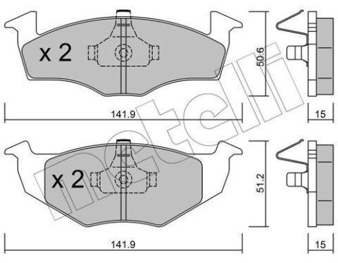 Колодки гальмівні (передні) Seat Cordoba/Ibiza II 93-02/VW Golf III 91-99/Polo 95-02