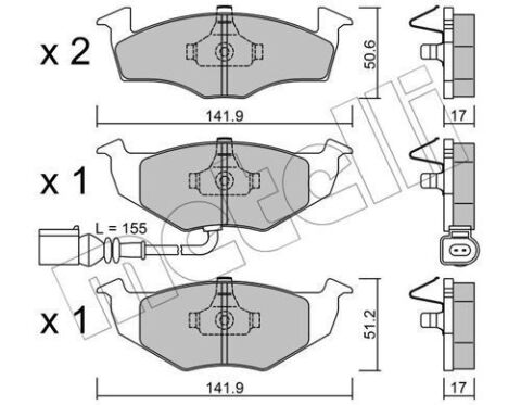 Колодки гальмівні (передні) Skoda Fabia 99-14/Roomster 07-15/VW Polo III 01-12 (+датчик)