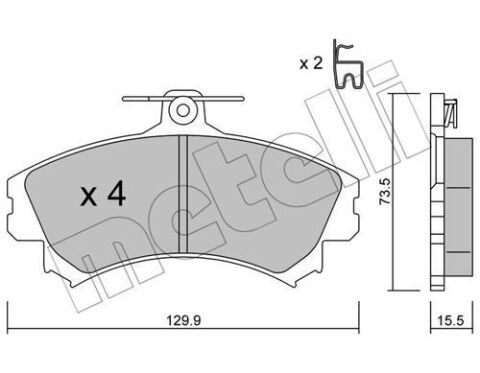 Колодки тормозные (передние) Mitsubishi Colt 04-12/Carisma/Space Star/Volvo S40/V40 95-06/Smart 04-