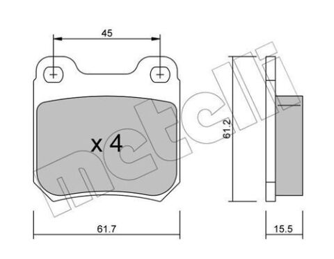 Колодки гальмівні (задні) Opel Omega A/B 86-03/Vectra B 95-03/Senator A/B 84-93