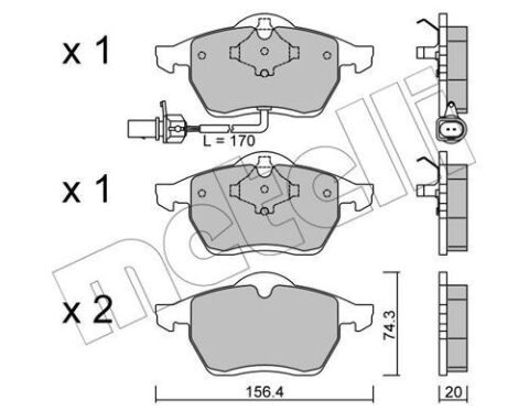 Колодки тормозные (передние) Ford Galaxy 95-06/Seat Alhambra/VW Sharan 95-10 (+датчик)