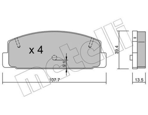 Колодки гальмівні (задні) Mazda 6 02-13/Mazda 323 91-04/626 III/V/RX-7 84-02