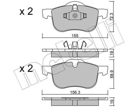 Колодки гальмівні (передні) Volvo S60 00-10/S70 97-00/S80 98-06/V70 95-06/XC70 Cross Country 00-07