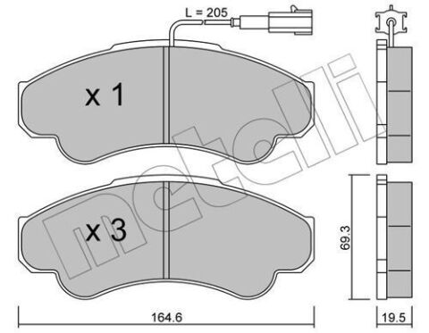 Колодки гальмівні (передні) Citroen Jumper/Fiat Ducato/Peugeot Boxer 99- R16 (+датчик)