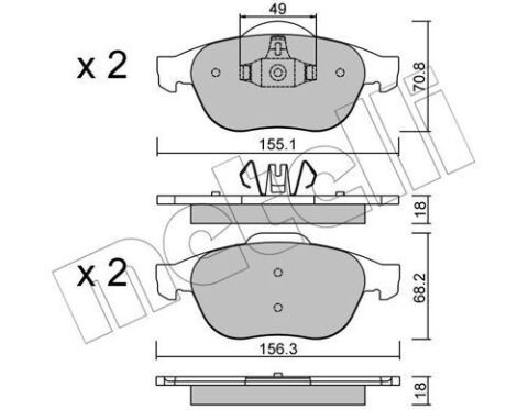 Колодки тормозные (передние) Renault Megane II 04-09/Scenic II/III/Grand Scenic II/III 03-