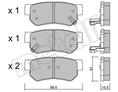 Колодки тормозные (задние) Hyundai Tucson 04-/Santa Fe/Getz/Sonata 98-12/Kia Sportage/Carens 04-