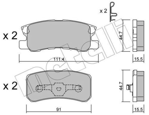 Колодки тормозные (задние) Citroen C4/Peugeot 4008 12-/Dodge/Jeep/Mitsubishi Outlander 06-/Pajero 91